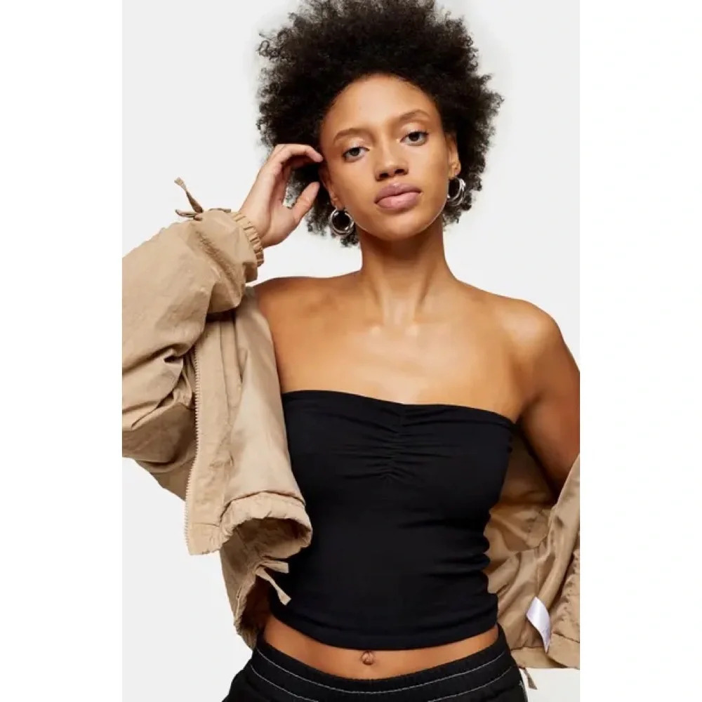 TOPSHOP Black Bandeau Top